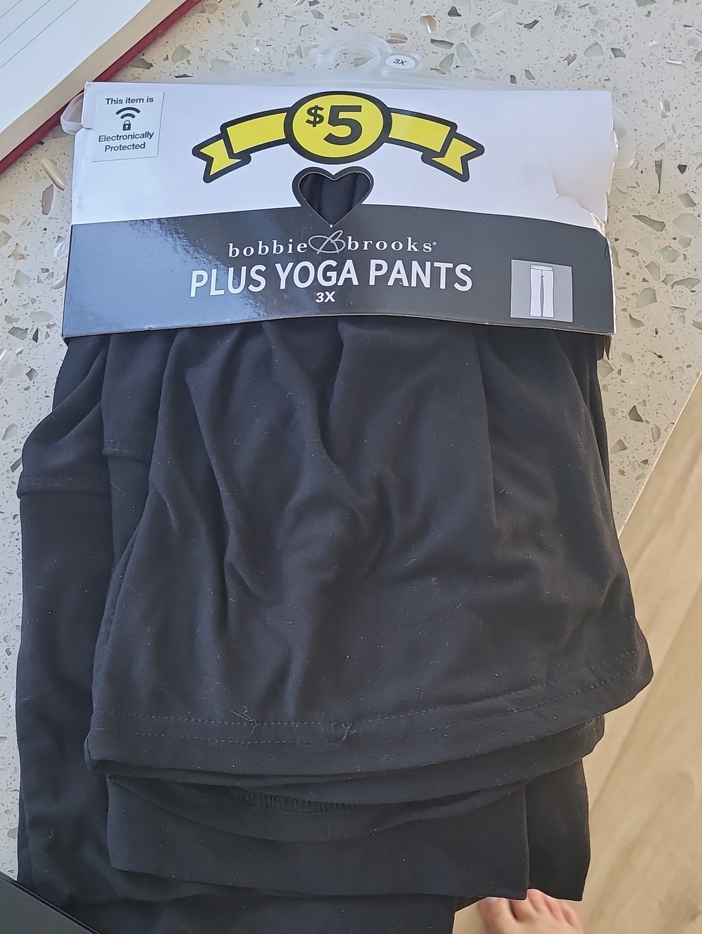 Bobbie Brooks Black Plus Yoga Pants 3X